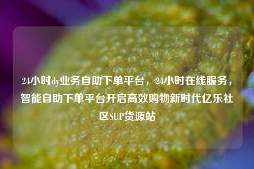 24小时dy业务自助下单平台	，24小时在线服务，智能自助下单平台开启高效购物新时代亿乐社区SUP货源站  第1张