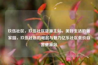 玖伍社区，玖伍社区货源主站，美好生活的新家园，玖伍社区的崛起与魅力亿乐社区低价自营货源站