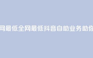 抖音自助业务全网最低 - 全网最低抖音自助业务助你轻松营销！