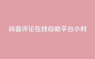 抖音评论在线自助平台24小时,自助下单平台 - 快手粉丝快速涨粉平台 - 发卡网秒到