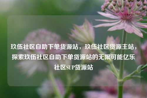 玖伍社区自助下单货源站，玖伍社区货源主站，探索玖伍社区自助下单货源站的无限可能亿乐社区SUP货源站  第1张