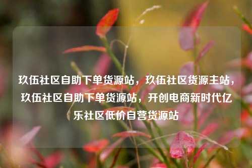 玖伍社区自助下单货源站，玖伍社区货源主站	，玖伍社区自助下单货源站，开创电商新时代亿乐社区低价自营货源站  第1张
