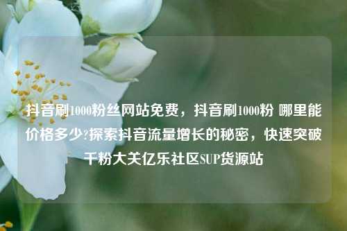 抖音刷1000粉丝网站免费	，抖音刷1000粉 哪里能价格多少?探索抖音流量增长的秘密，快速突破千粉大关亿乐社区SUP货源站  第1张