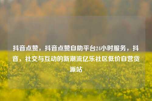 抖音点赞，抖音点赞自助平台24小时服务，抖音	，社交与互动的新潮流亿乐社区低价自营货源站  第1张