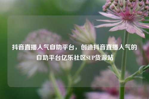 抖音直播人气自助平台	，创造抖音直播人气的自助平台亿乐社区SUP货源站  第1张