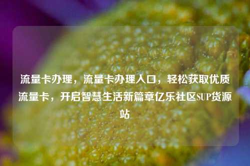 流量卡办理，流量卡办理入口，轻松获取优质流量卡	，开启智慧生活新篇章亿乐社区SUP货源站  第1张