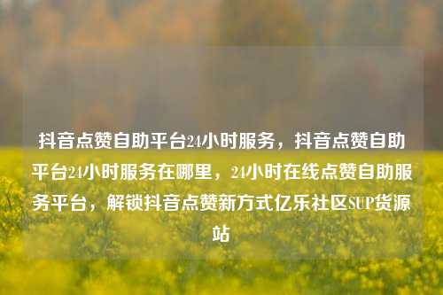 抖音点赞自助平台24小时服务，抖音点赞自助平台24小时服务在哪里	，24小时在线点赞自助服务平台，解锁抖音点赞新方式亿乐社区SUP货源站  第1张